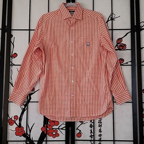 Psycho Bunny Long Sleeve Cotton Button Up Shirt. - Picture 1 of 6
